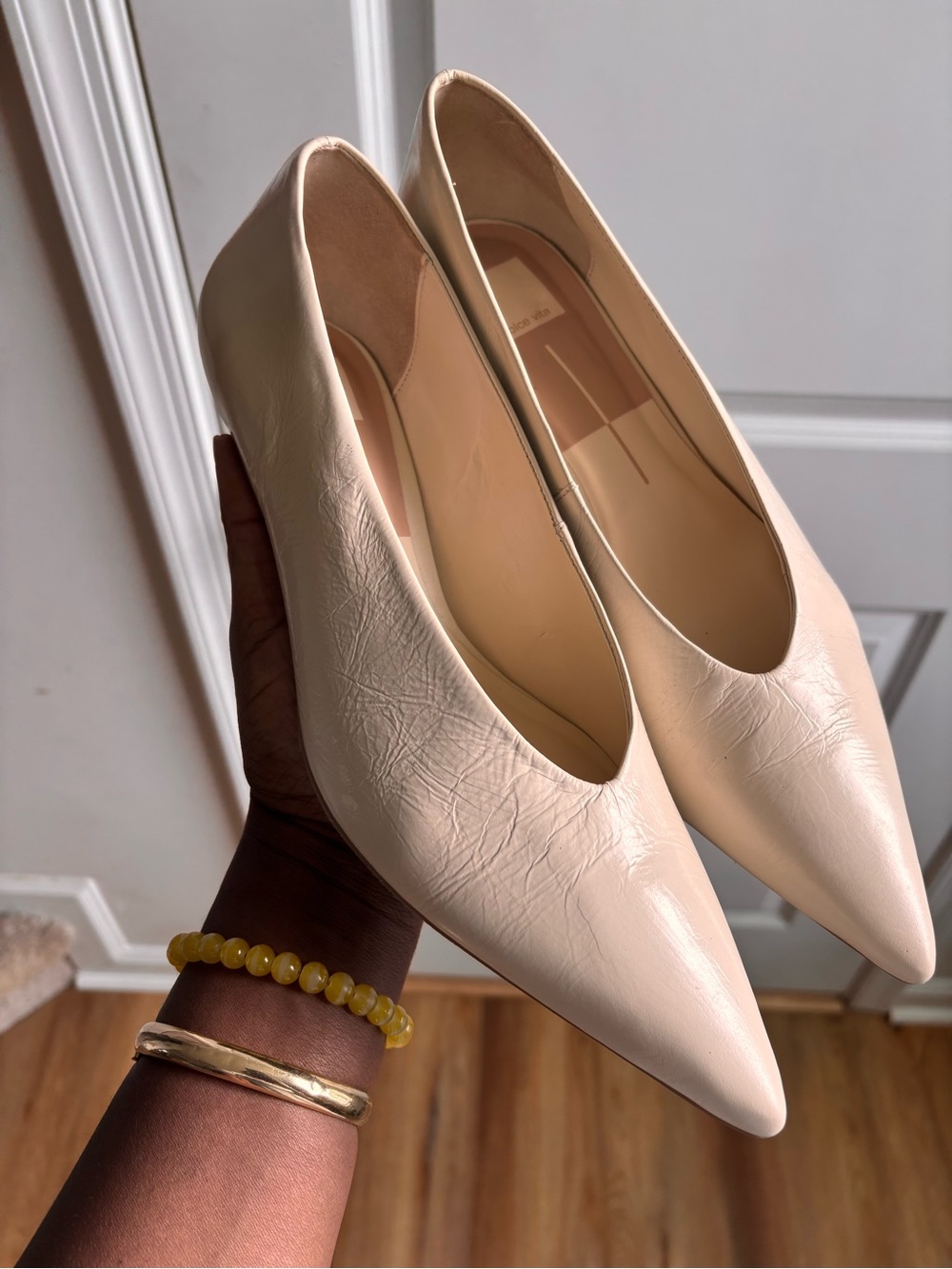 Dolce Vita Alwyn Bone Crinkle Patent Shoe